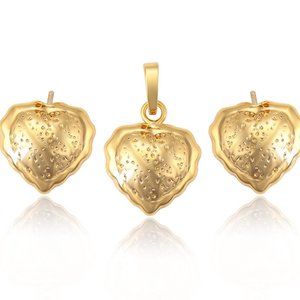 Stunning 18KGP Heart Jewelry Set